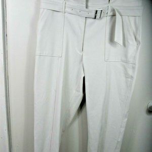 NWT WHBM The Tapered Ankle Pant Ivory Sz 14